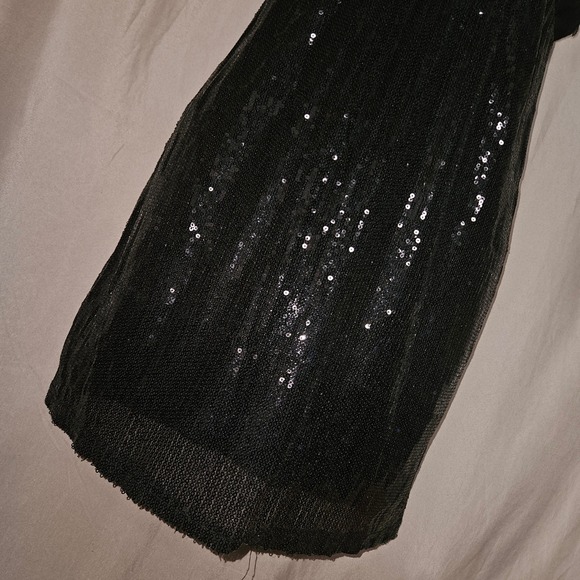 FRU Black Sequin Mini Dress Party Cocktail - Picture 4 of 6